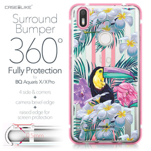 BQ Aquaris X / X Pro case Tropical Floral 2240 Bumper Case Protection | CASEiLIKE.com