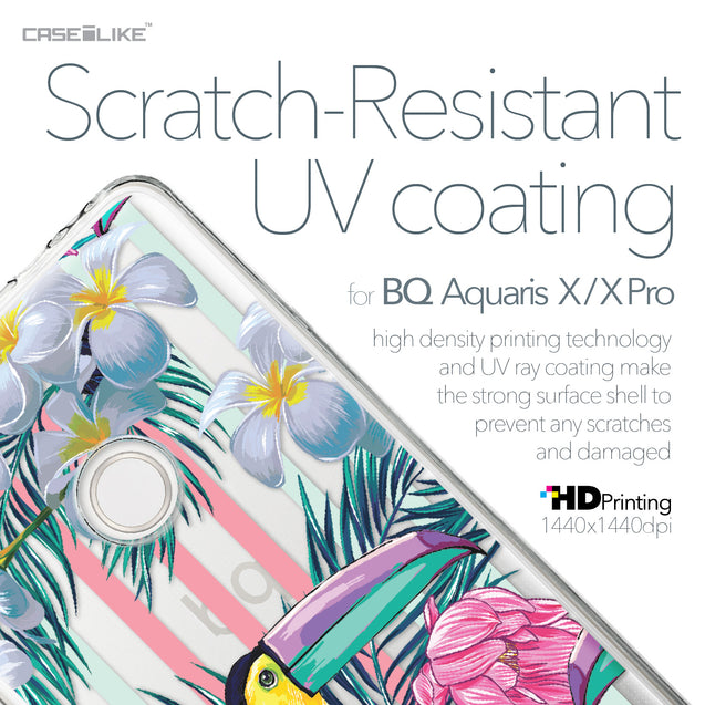 BQ Aquaris X / X Pro case Tropical Floral 2240 with UV-Coating Scratch-Resistant Case | CASEiLIKE.com
