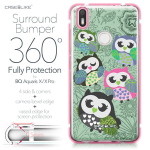 BQ Aquaris X / X Pro case Owl Graphic Design 3313 Bumper Case Protection | CASEiLIKE.com