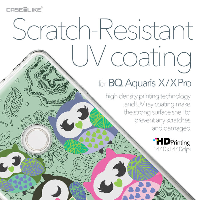 BQ Aquaris X / X Pro case Owl Graphic Design 3313 with UV-Coating Scratch-Resistant Case | CASEiLIKE.com