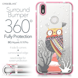 BQ Aquaris X / X Pro case Owl Graphic Design 3317 Bumper Case Protection | CASEiLIKE.com