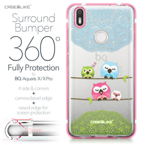 BQ Aquaris X / X Pro case Owl Graphic Design 3318 Bumper Case Protection | CASEiLIKE.com