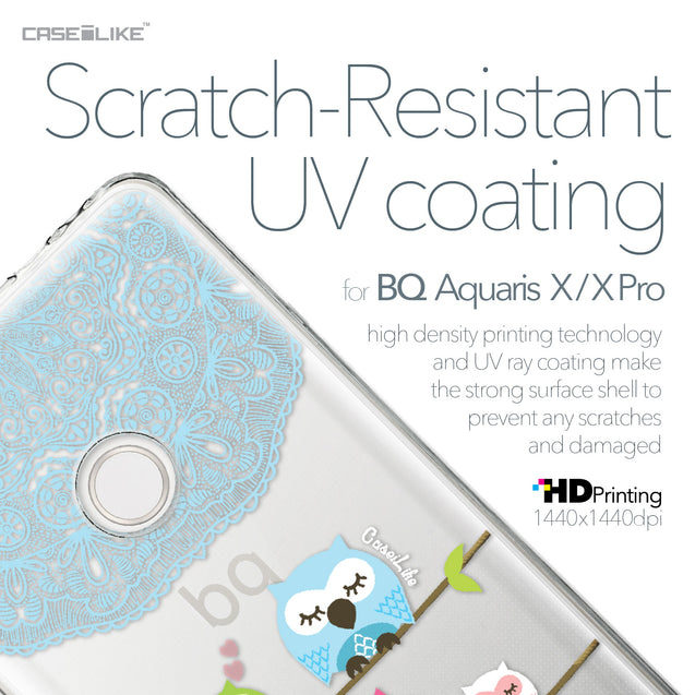BQ Aquaris X / X Pro case Owl Graphic Design 3318 with UV-Coating Scratch-Resistant Case | CASEiLIKE.com