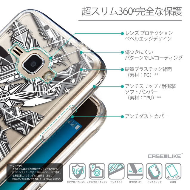 Details in Japanese - CASEiLIKE Samsung Galaxy J1 (2016) back cover Indian Tribal Theme Pattern 2056