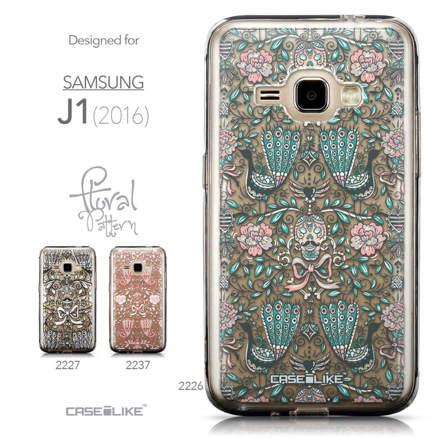Collection - CASEiLIKE Samsung Galaxy J1 (2016) back cover Roses Ornamental Skulls Peacocks 2226