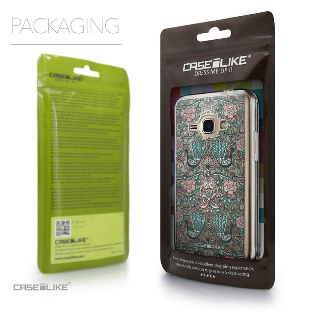 Packaging - CASEiLIKE Samsung Galaxy J1 (2016) back cover Roses Ornamental Skulls Peacocks 2226