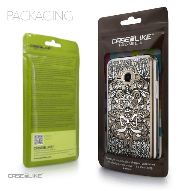 Packaging - CASEiLIKE Samsung Galaxy J1 (2016) back cover Roses Ornamental Skulls Peacocks 2227