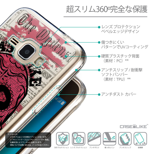Details in Japanese - CASEiLIKE Samsung Galaxy J1 (2016) back cover Art of Skull 2523