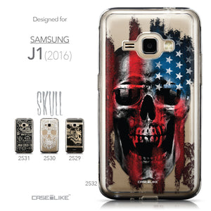 Collection - CASEiLIKE Samsung Galaxy J1 (2016) back cover Art of Skull 2532