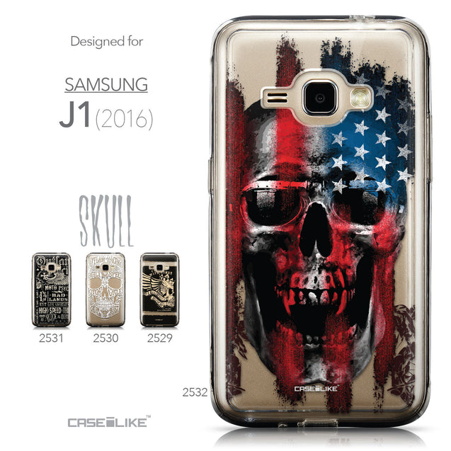 Collection - CASEiLIKE Samsung Galaxy J1 (2016) back cover Art of Skull 2532