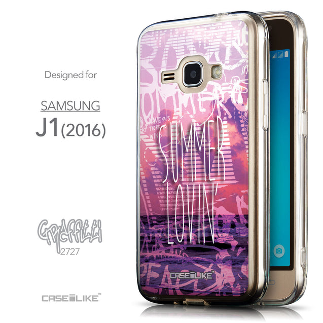 Front & Side View - CASEiLIKE Samsung Galaxy J1 (2016) back cover Graffiti 2727