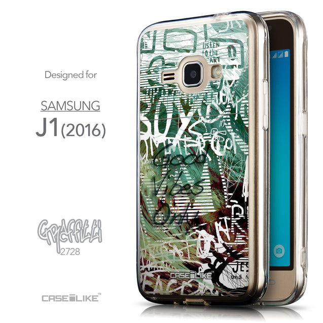 Front & Side View - CASEiLIKE Samsung Galaxy J1 (2016) back cover Graffiti 2728