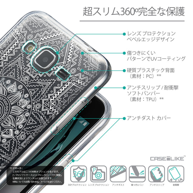 Details in Japanese - CASEiLIKE Samsung Galaxy J3 (2016) back cover Indian Line Art 2061