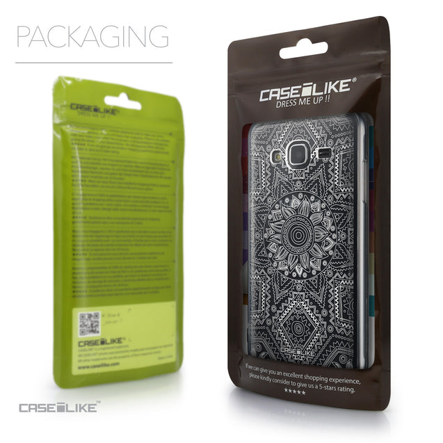 Packaging - CASEiLIKE Samsung Galaxy J3 (2016) back cover Indian Line Art 2061