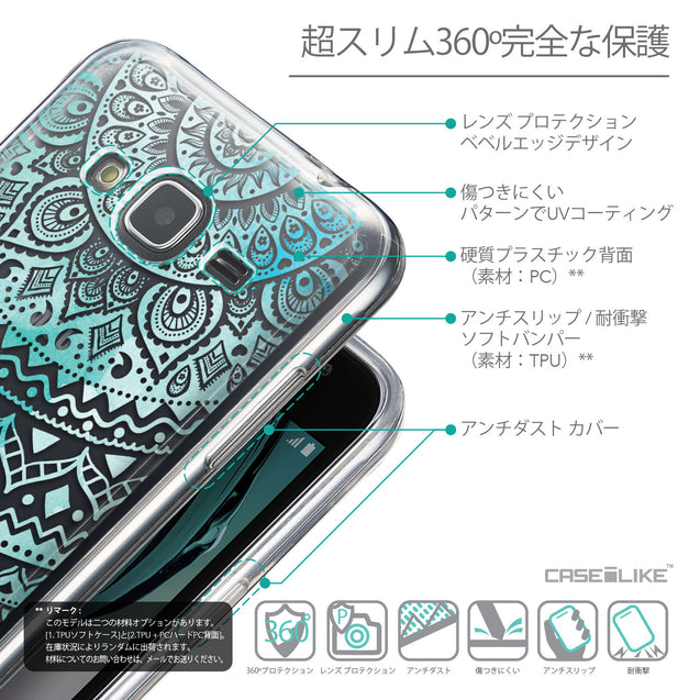 Details in Japanese - CASEiLIKE Samsung Galaxy J3 (2016) back cover Indian Line Art 2066