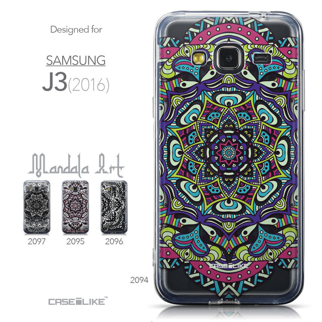 Collection - CASEiLIKE Samsung Galaxy J3 (2016) back cover Mandala Art 2094