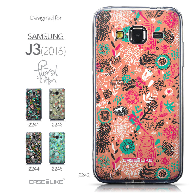Collection - CASEiLIKE Samsung Galaxy J3 (2016) back cover Spring Forest Pink 2242