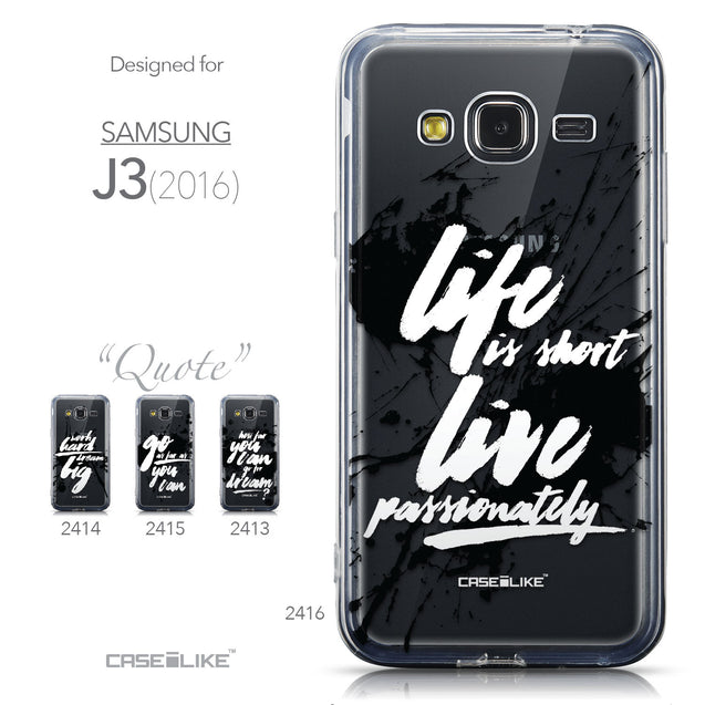 Collection - CASEiLIKE Samsung Galaxy J3 (2016) back cover Quote 2416