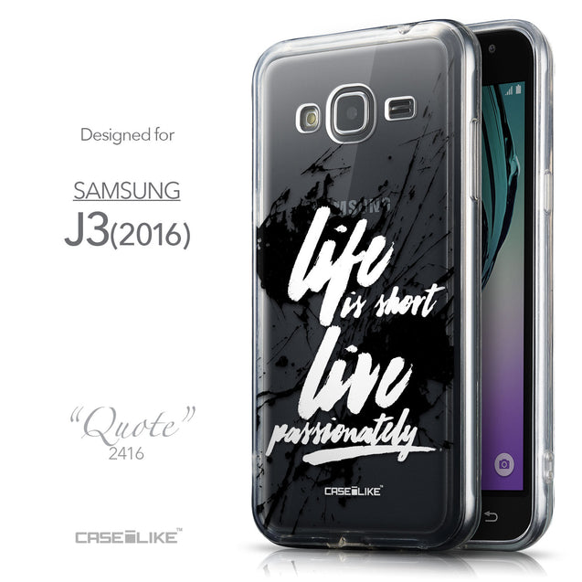 Front & Side View - CASEiLIKE Samsung Galaxy J3 (2016) back cover Quote 2416