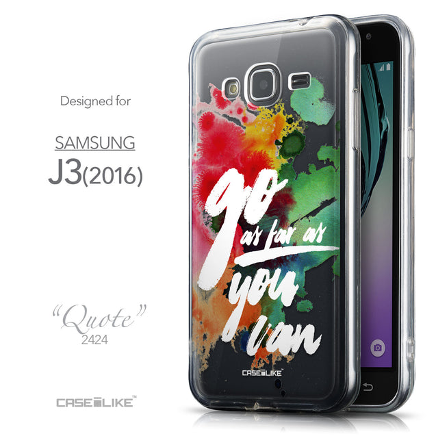 Front & Side View - CASEiLIKE Samsung Galaxy J3 (2016) back cover Quote 2424
