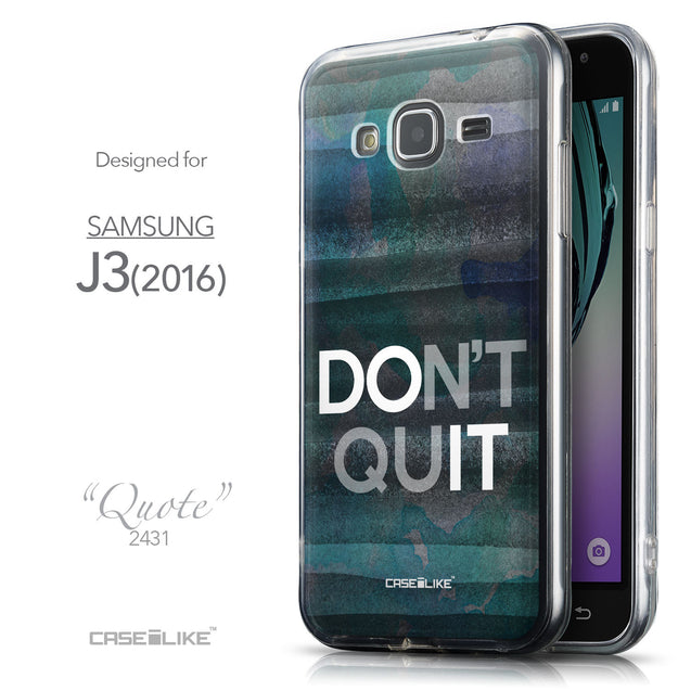 Front & Side View - CASEiLIKE Samsung Galaxy J3 (2016) back cover Quote 2431
