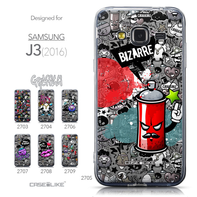 Collection - CASEiLIKE Samsung Galaxy J3 (2016) back cover Graffiti 2705