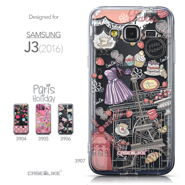 Collection - CASEiLIKE Samsung Galaxy J3 (2016) back cover Paris Holiday 3907