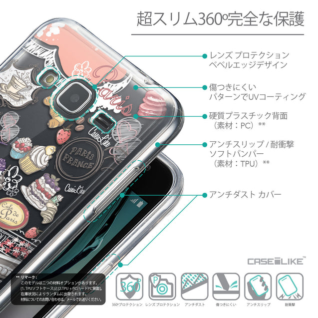 Details in Japanese - CASEiLIKE Samsung Galaxy J3 (2016) back cover Paris Holiday 3907