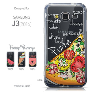 Collection - CASEiLIKE Samsung Galaxy J3 (2016) back cover Pizza 4822