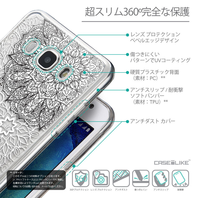 Details in Japanese - CASEiLIKE Samsung Galaxy J5 (2016) back cover Mandala Art 2093