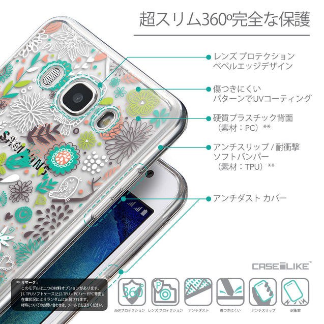 Details in Japanese - CASEiLIKE Samsung Galaxy J5 (2016) back cover Spring Forest White 2241