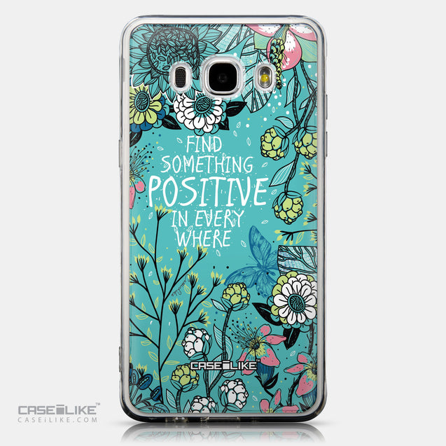 CASEiLIKE Samsung Galaxy J5 (2016) back cover Blooming Flowers Turquoise 2249
