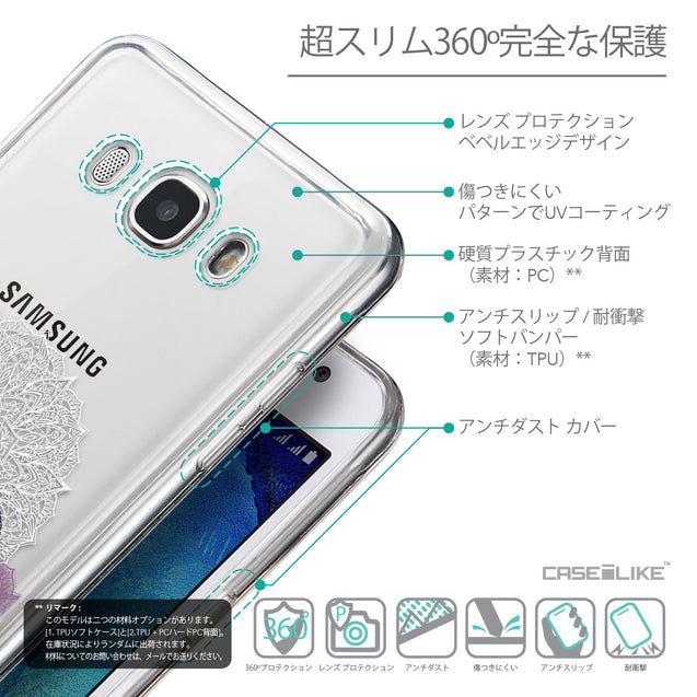 Details in Japanese - CASEiLIKE Samsung Galaxy J5 (2016) back cover Mandala Art 2301