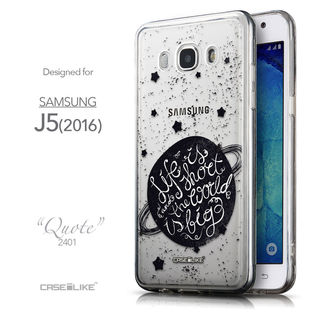 Front & Side View - CASEiLIKE Samsung Galaxy J5 (2016) back cover Quote 2401