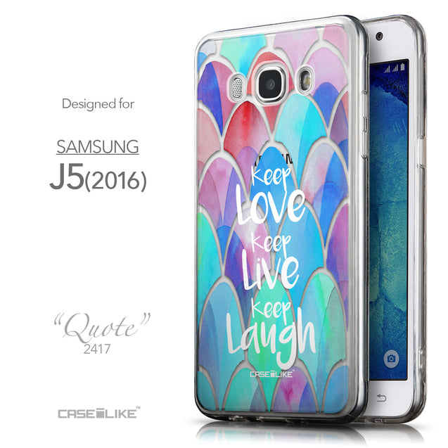 Front & Side View - CASEiLIKE Samsung Galaxy J5 (2016) back cover Quote 2417