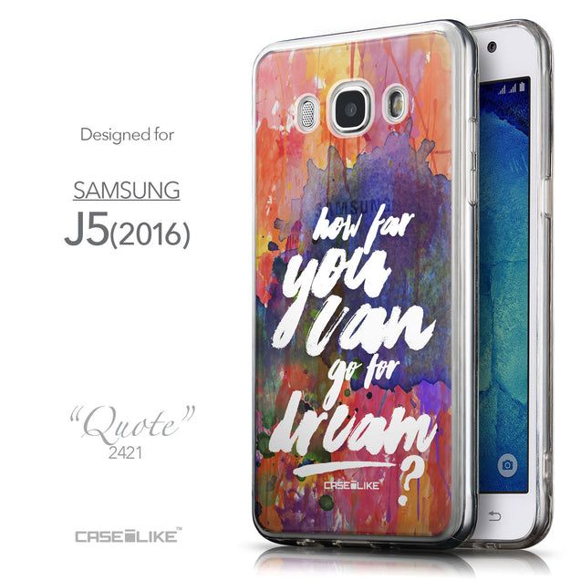 Front & Side View - CASEiLIKE Samsung Galaxy J5 (2016) back cover Quote 2421
