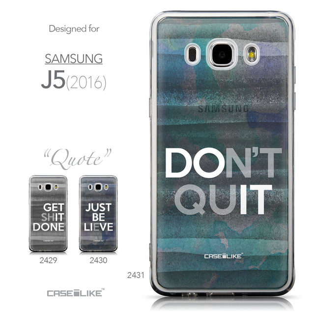 Collection - CASEiLIKE Samsung Galaxy J5 (2016) back cover Quote 2431