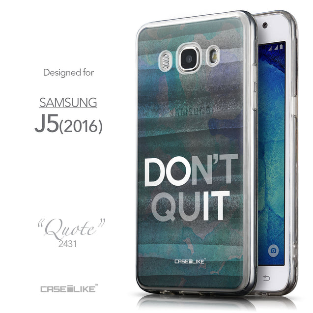 Front & Side View - CASEiLIKE Samsung Galaxy J5 (2016) back cover Quote 2431