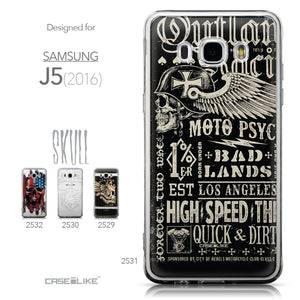 Collection - CASEiLIKE Samsung Galaxy J5 (2016) back cover Art of Skull 2531