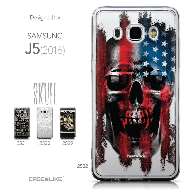 Collection - CASEiLIKE Samsung Galaxy J5 (2016) back cover Art of Skull 2532