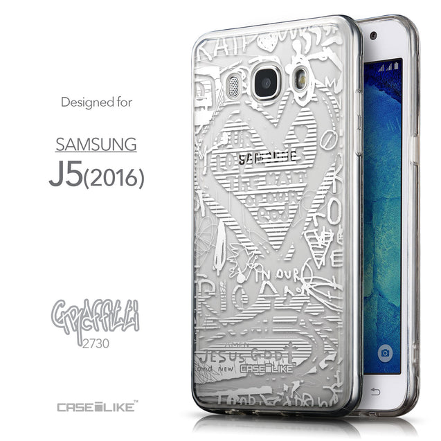 Front & Side View - CASEiLIKE Samsung Galaxy J5 (2016) back cover Graffiti 2730