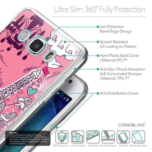 Details in English - CASEiLIKE Samsung Galaxy J5 (2016) back cover Paris Holiday 3905