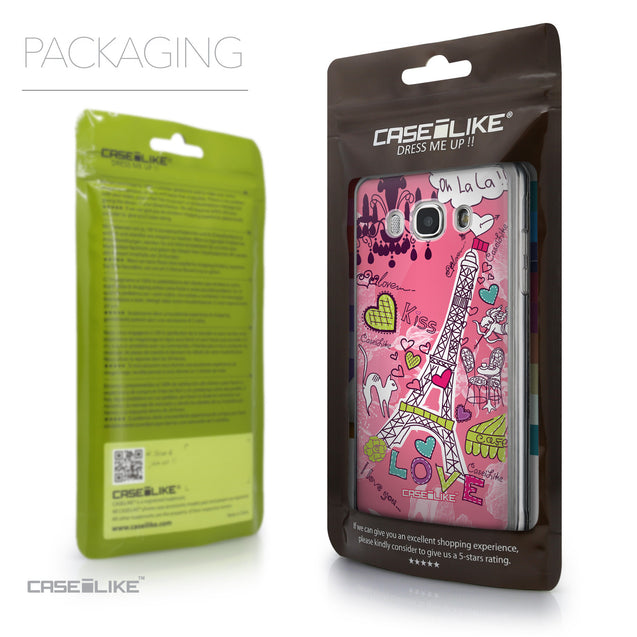 Packaging - CASEiLIKE Samsung Galaxy J5 (2016) back cover Paris Holiday 3905