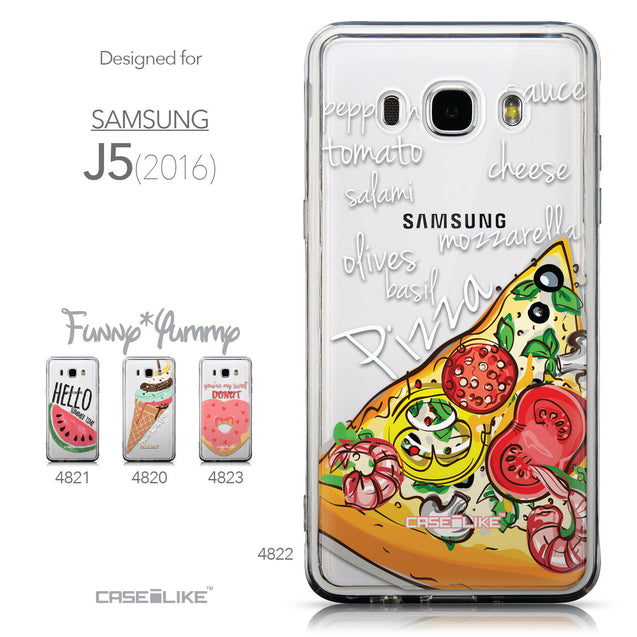 Collection - CASEiLIKE Samsung Galaxy J5 (2016) back cover Pizza 4822
