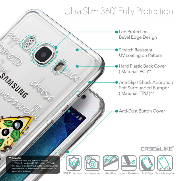 Details in English - CASEiLIKE Samsung Galaxy J5 (2016) back cover Pizza 4822