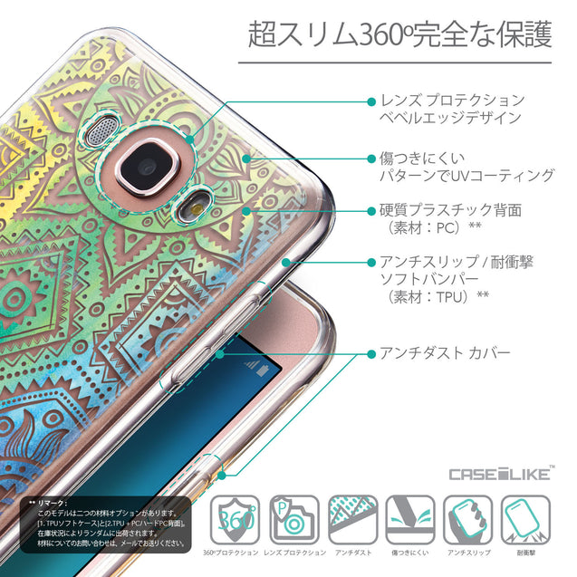 Details in Japanese - CASEiLIKE Samsung Galaxy J7 (2016) back cover Indian Line Art 2064