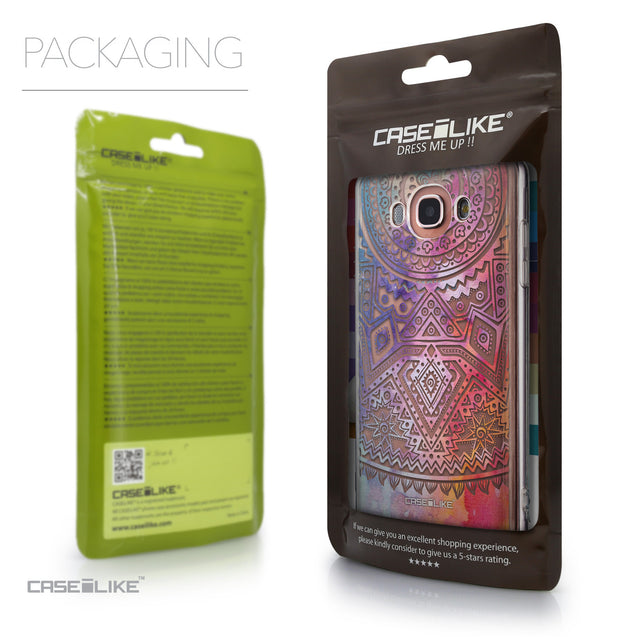 Packaging - CASEiLIKE Samsung Galaxy J7 (2016) back cover Indian Line Art 2065