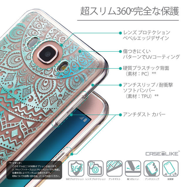 Details in Japanese - CASEiLIKE Samsung Galaxy J7 (2016) back cover Indian Line Art 2066