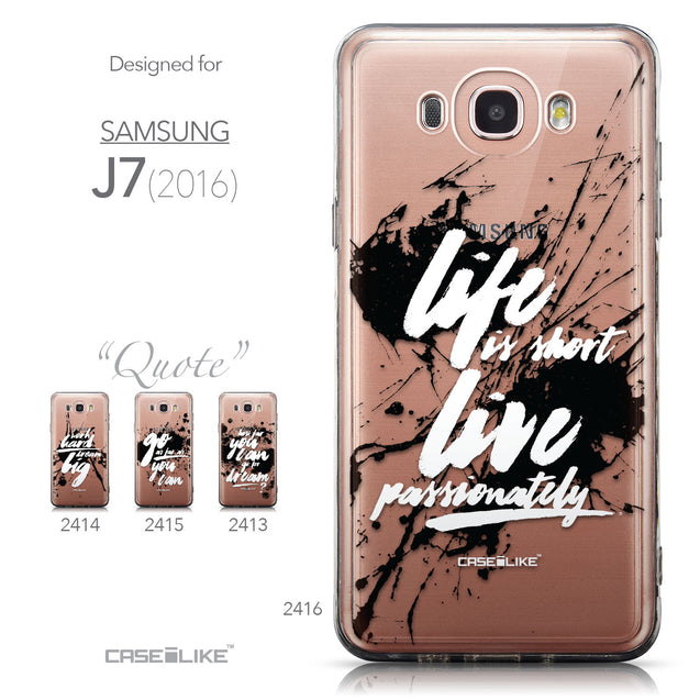 Collection - CASEiLIKE Samsung Galaxy J7 (2016) back cover Quote 2416