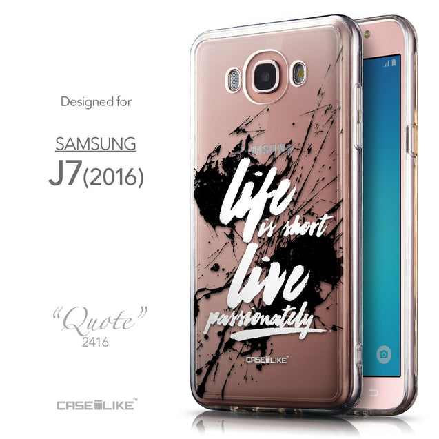 Front & Side View - CASEiLIKE Samsung Galaxy J7 (2016) back cover Quote 2416